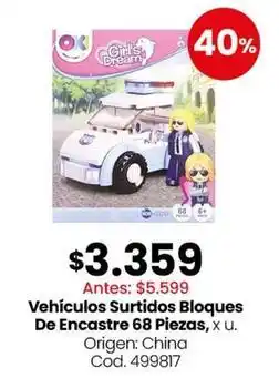 Coto Origen - vehículos surtidos bloques de encastre 68 piezas oferta