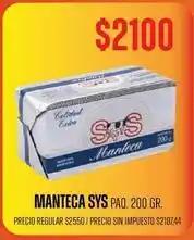 Supermercados Vea Sys - manteca oferta