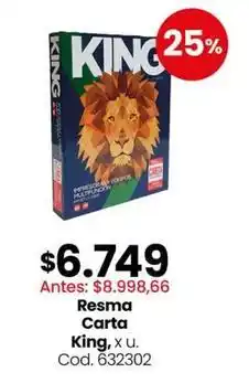 Coto King - resma carta , x u. cod. 632302 oferta