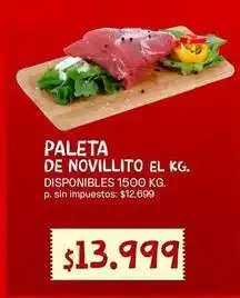 Supermercados Vea Paleta de novillito oferta