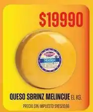 Supermercados Vea Melincue - queso sbrinz el kg oferta
