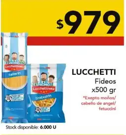Nini Mayorista LUCCHETTI Fideos oferta