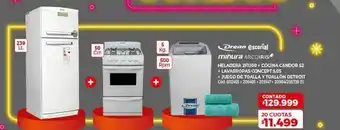 Naldo Lombardi Heladera + cocina + lavarropas oferta