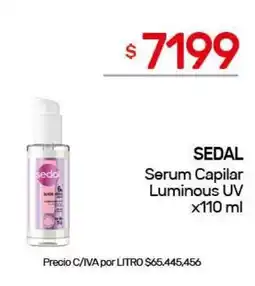 Nini Mayorista Sedal serum capilar luminous uv oferta