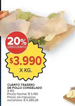 Carrefour Cuarto trasero de pollo congelado oferta