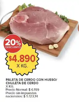 Carrefour Paleta de cerdo con hueso/ chuleta de cerdo oferta