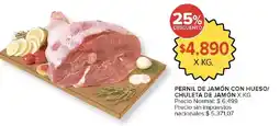 Carrefour Pernil de jamón con hueso/ chuleta de jamón oferta