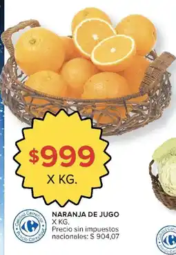 Carrefour Naranja de jugo oferta