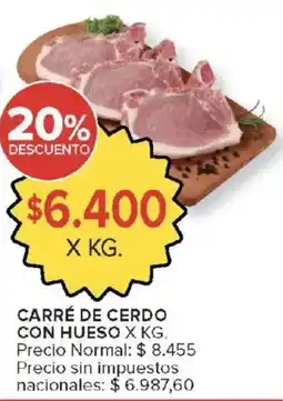 Carrefour Market Carré de cerdo con hueso oferta