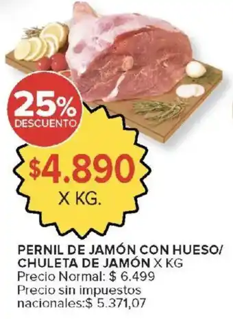 Carrefour Market Pernil de jamón con hueso/ chuleta de jamón oferta
