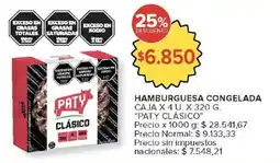 Carrefour Paty hamburguesa congelada oferta