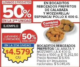 Carrefour Market Bocaditos rebozados prefritos calabaza y mozzarella oferta