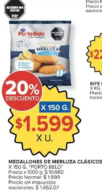 Carrefour Market Porto belo medallones de merluza clásicos oferta