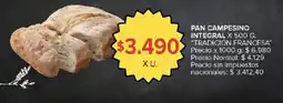 Carrefour Pan campesino integral oferta
