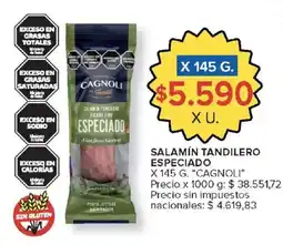 Carrefour Market Cagnoli salamín tandilero especiado oferta