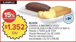Carrefour Market Budín vainilla/marmolado/chocolate/con chips oferta