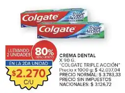 Carrefour Colgate crema dental triple acción oferta