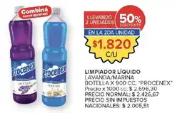 Carrefour Procenex limpiador líquido lavanda/marina oferta