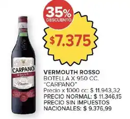 Carrefour Market Carpano vermouth rosso oferta