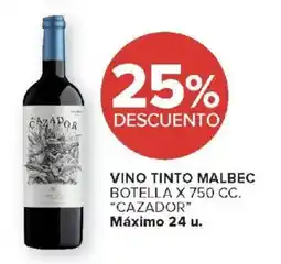 Carrefour Market Cazador vino tinto malbec oferta