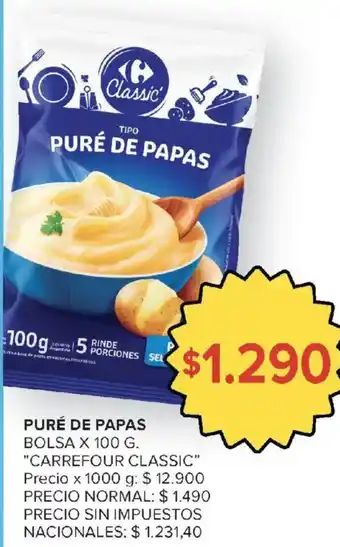 Carrefour Carrefour classic puré de papas oferta
