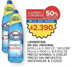 Carrefour Market Ayudín lavandina en gel original oferta