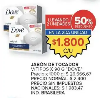 Carrefour Market Dove jabón de tocador oferta