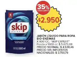 Carrefour Market Skip expert jabón líquido para ropa bio-enzimas oferta