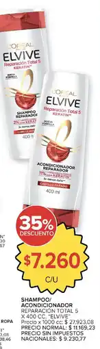 Carrefour Market L'oreal paris elvive reparacion total 5 keratin oferta