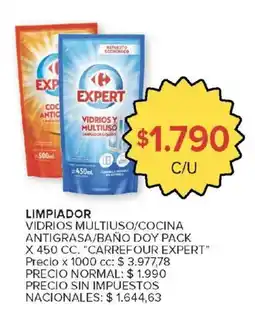 Carrefour Carrefour expert limpiador vidrios y multiuso oferta