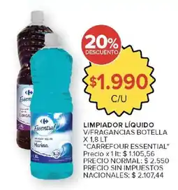 Carrefour Carrefour essential limpiador líquido v/fragancias botella oferta