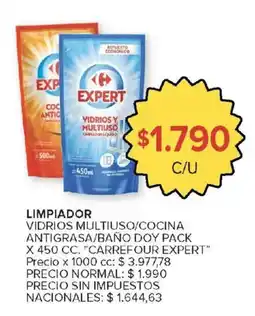 Carrefour Market Carrefour expert limpiador vidrios y multiuso oferta