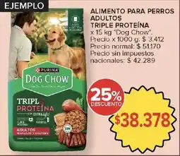 Carrefour Purina dog chow triple proteina oferta