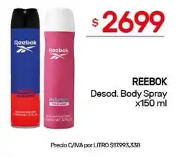 Nini Mayorista REEBOK Desod. Body Spray oferta