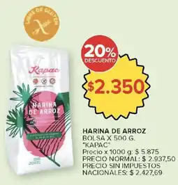 Carrefour Market Kapac harina de arroz oferta