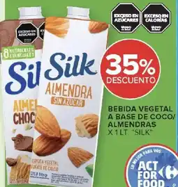 Carrefour Market Silk bebida vegetal a base de coco/almendras oferta