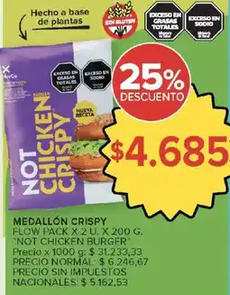 Carrefour Market NotCo medallón crispy oferta