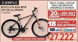 Carrefour Jordan bicicleta r29 mtb 21v de aluminio oferta