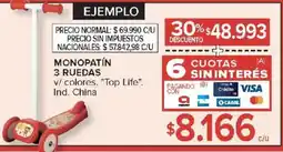 Carrefour Top Life monopatín 3 ruedas oferta