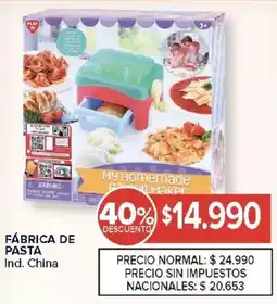 Carrefour Playmobil fábrica de pasta oferta