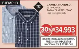 Carrefour Tex camisa fantasía oferta