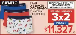 Carrefour Pack x 3 boxer combinado oferta