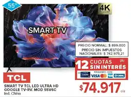 Carrefour Tcl smart tv tcl led ultra hd google tv-rv. mod 55v6c oferta