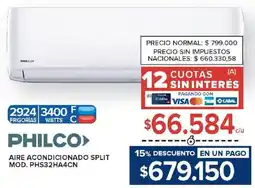 Carrefour Philco aire acondicionado split oferta
