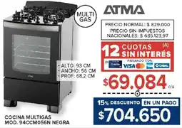 Carrefour Atma cocina multigas oferta