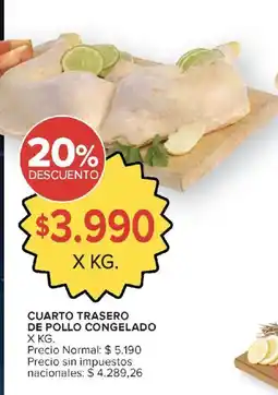 Carrefour Cuarto trasero de pollo congelado oferta