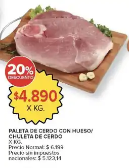 Carrefour Paleta de cerdo con hueso/ chuleta de cerdo oferta
