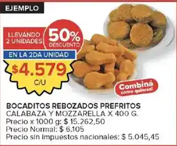 Carrefour Bocaditos rebozados prefritos calabaza y mozzarella oferta