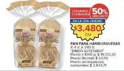 Carrefour Bimbo pan tipo artesano original oferta