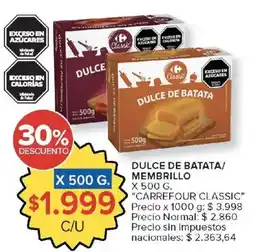 Carrefour Carrefour classic dulce de batata/ membrillo oferta